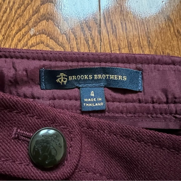Brooks Brothers Burgundy Wool A-Line Skirt - Size 4 - Picture 7 of 12